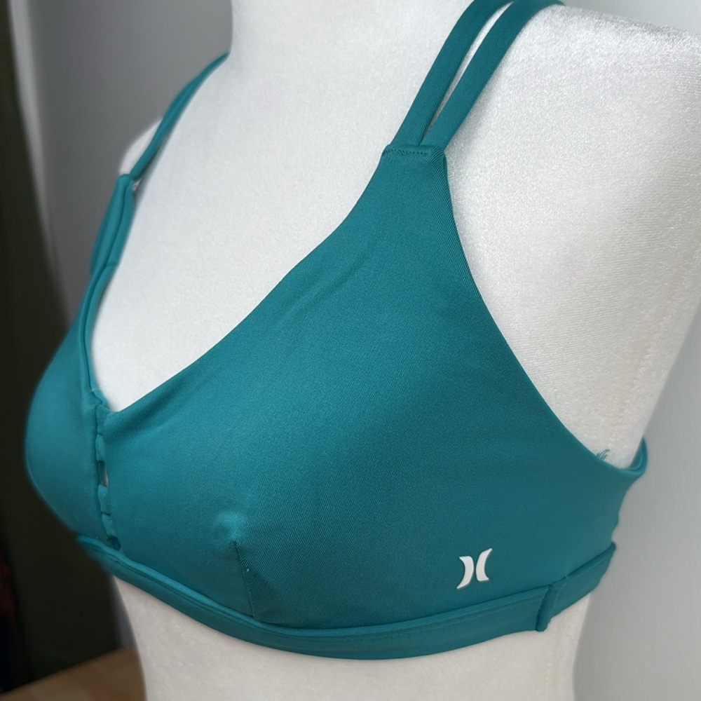 Hurley Teal Double-Strap Bikini Top